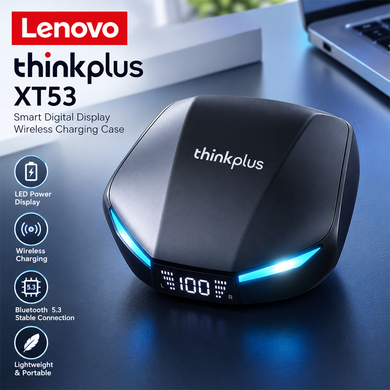Phone Accessories Amazon - Auriculares inalámbricos Bluetooth Lenovo XT53, batería